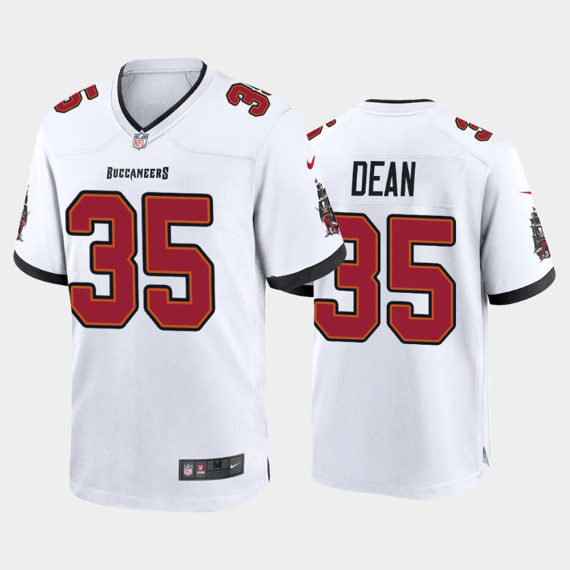 Men Tampa Bay Buccaneers #35 Jamel Dean Nike White Game NFL Jersey